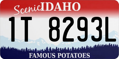 ID license plate 1T8293L