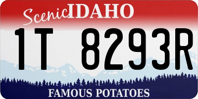 ID license plate 1T8293R