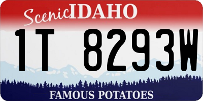 ID license plate 1T8293W