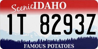 ID license plate 1T8293Z