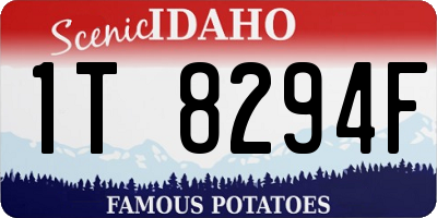 ID license plate 1T8294F