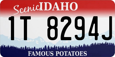ID license plate 1T8294J