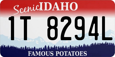 ID license plate 1T8294L