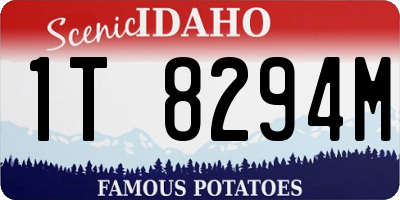 ID license plate 1T8294M
