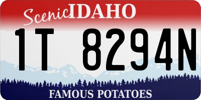ID license plate 1T8294N