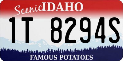 ID license plate 1T8294S