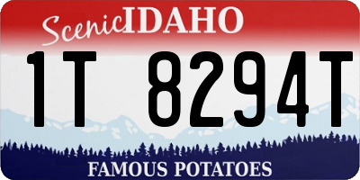 ID license plate 1T8294T