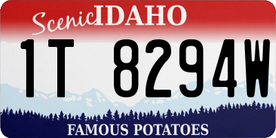 ID license plate 1T8294W