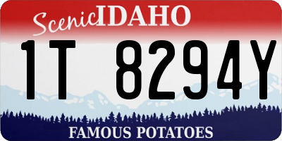 ID license plate 1T8294Y