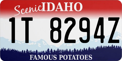 ID license plate 1T8294Z
