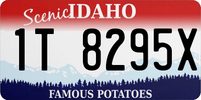 ID license plate 1T8295X