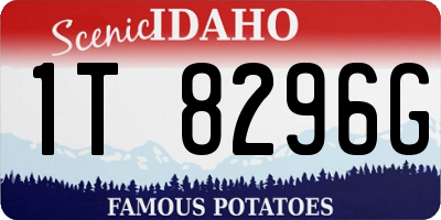 ID license plate 1T8296G