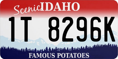 ID license plate 1T8296K