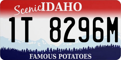 ID license plate 1T8296M