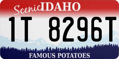 ID license plate 1T8296T