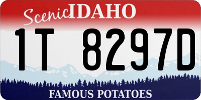 ID license plate 1T8297D