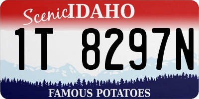 ID license plate 1T8297N