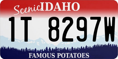 ID license plate 1T8297W