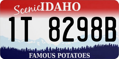 ID license plate 1T8298B