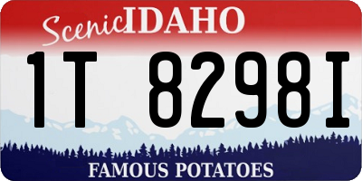 ID license plate 1T8298I