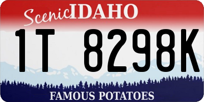 ID license plate 1T8298K