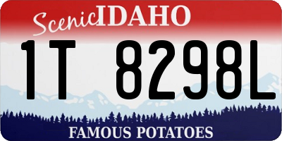 ID license plate 1T8298L