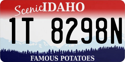 ID license plate 1T8298N