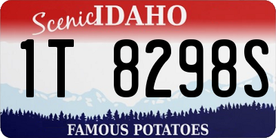 ID license plate 1T8298S