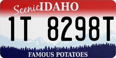 ID license plate 1T8298T