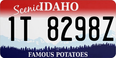 ID license plate 1T8298Z