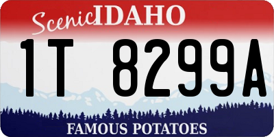 ID license plate 1T8299A