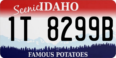 ID license plate 1T8299B
