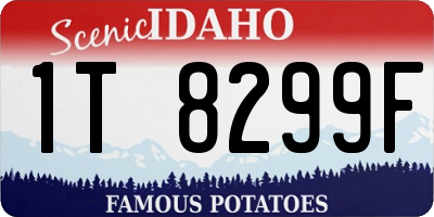 ID license plate 1T8299F