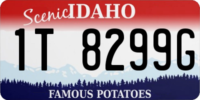 ID license plate 1T8299G