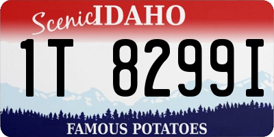 ID license plate 1T8299I