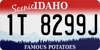 ID license plate 1T8299J