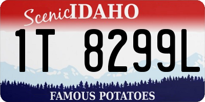 ID license plate 1T8299L