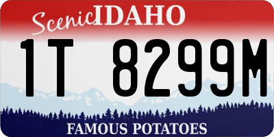 ID license plate 1T8299M