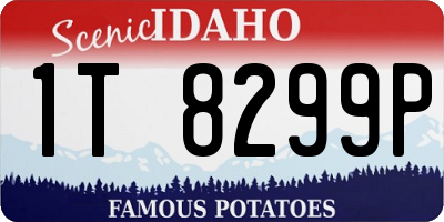 ID license plate 1T8299P