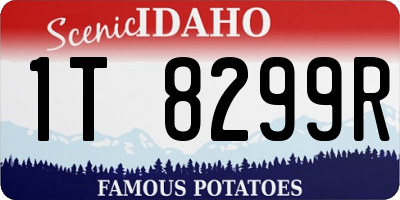 ID license plate 1T8299R