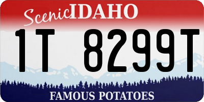 ID license plate 1T8299T