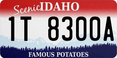ID license plate 1T8300A