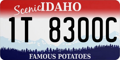 ID license plate 1T8300C