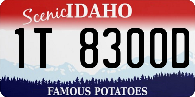 ID license plate 1T8300D
