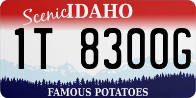 ID license plate 1T8300G