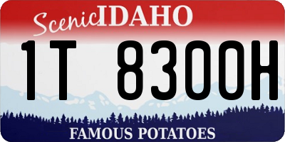 ID license plate 1T8300H