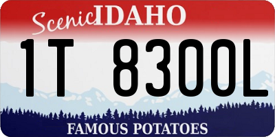 ID license plate 1T8300L