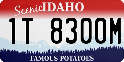 ID license plate 1T8300M