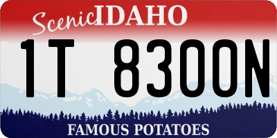 ID license plate 1T8300N