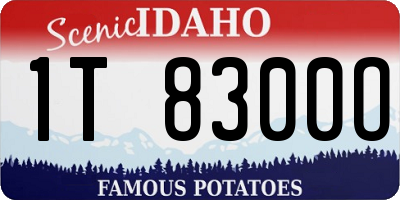 ID license plate 1T8300O